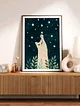 yildizli-kedi-poster-cercevesiz-cok-renkli
