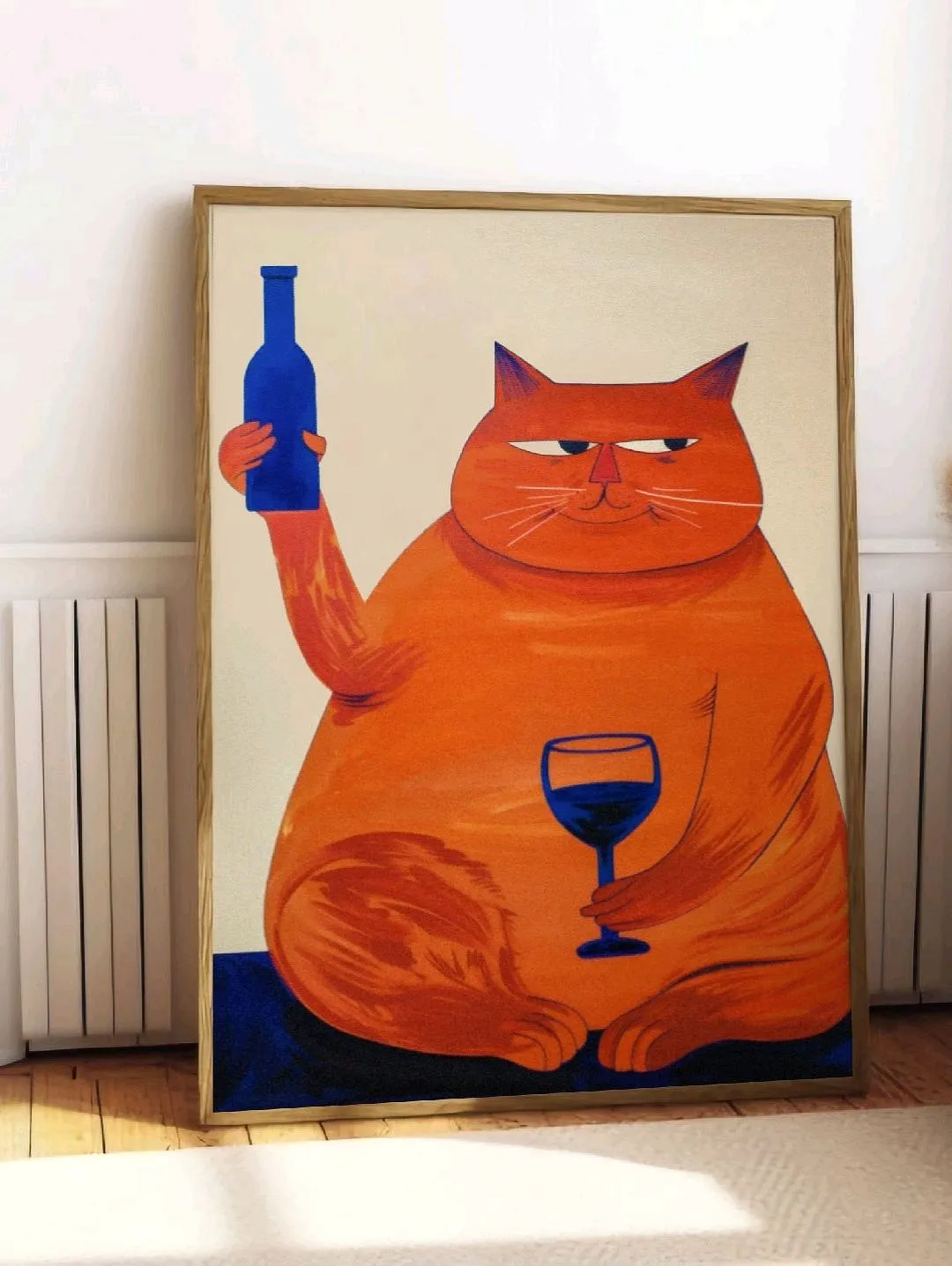 turuncu-kedi-poster-cercevesiz-cok-renkli