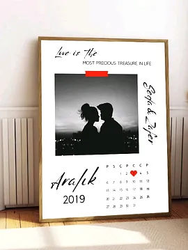 Kişiye Özel Poster Çerçevesiz  Siyah