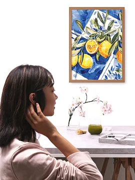 Limonlar Poster Çerçevesiz  Çok Renkli