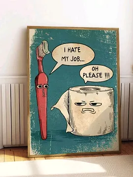 Banyo Dekoru Poster Çerçevesiz Çok Renkli