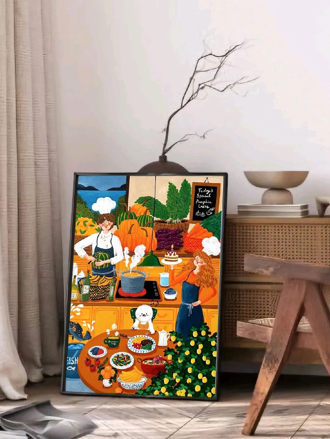 mutfak-yemek-poster-cercevesiz-cok-renkli