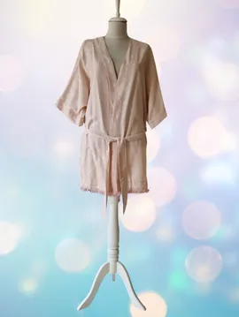 Bahar Ağacı Nakışlı Kimono