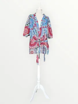 Mandala Desenli Kimono Şort Set