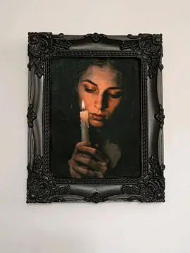Gotik Tasarım Portre Çerçeve Siyah