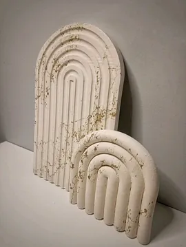 2li Dekoratif Obje, Gökkuşağı Dekoratif Obje Beyaz