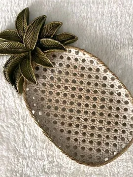 Dekoratif Ananas Tabak, Poliüretan Tabak Keten Rengi