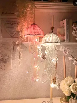 Şönil Jelly Fish Sarkıt Lamba Pembe