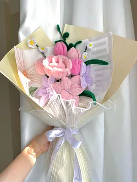 Şönil Büyük Buket Pembe