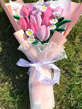 Şönil Lale Buketi Pembe