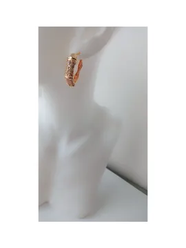 Zirkon Çelik Küpe Altın Rengi
