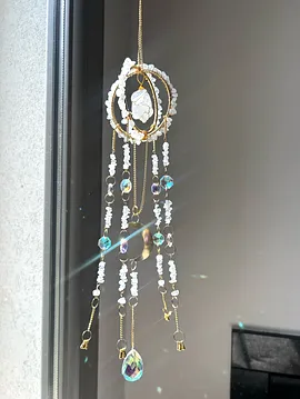 Kristal Kuvars Sun Catcher  Beyaz