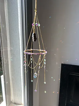 Sun Catcher Dogal Taşlı Gunes Tutucu Gunes Yakalayici Mor