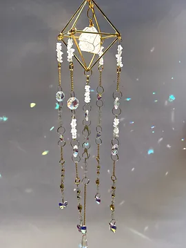 Kristal Kuvars Suncatcher Beyaz