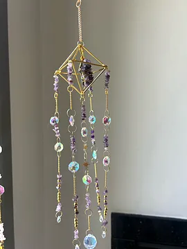 Ametist Prizma Suncatcher  Mor