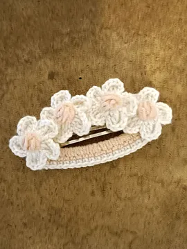 Somon Rengi Papatya Çıtçıtlı Toka  Somon