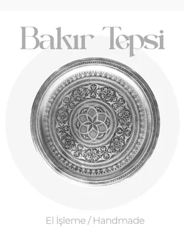 El İşleme Bakır Tepsi - 3 Gümüş