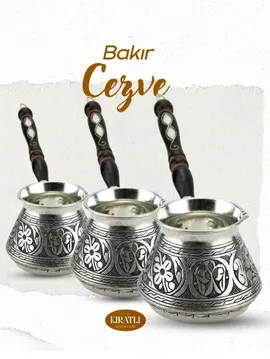 3'lü Cezve Takımı Gümüş