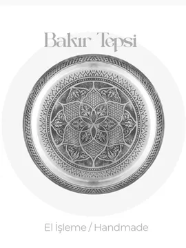 El İşleme Bakır Tepsi Gümüş