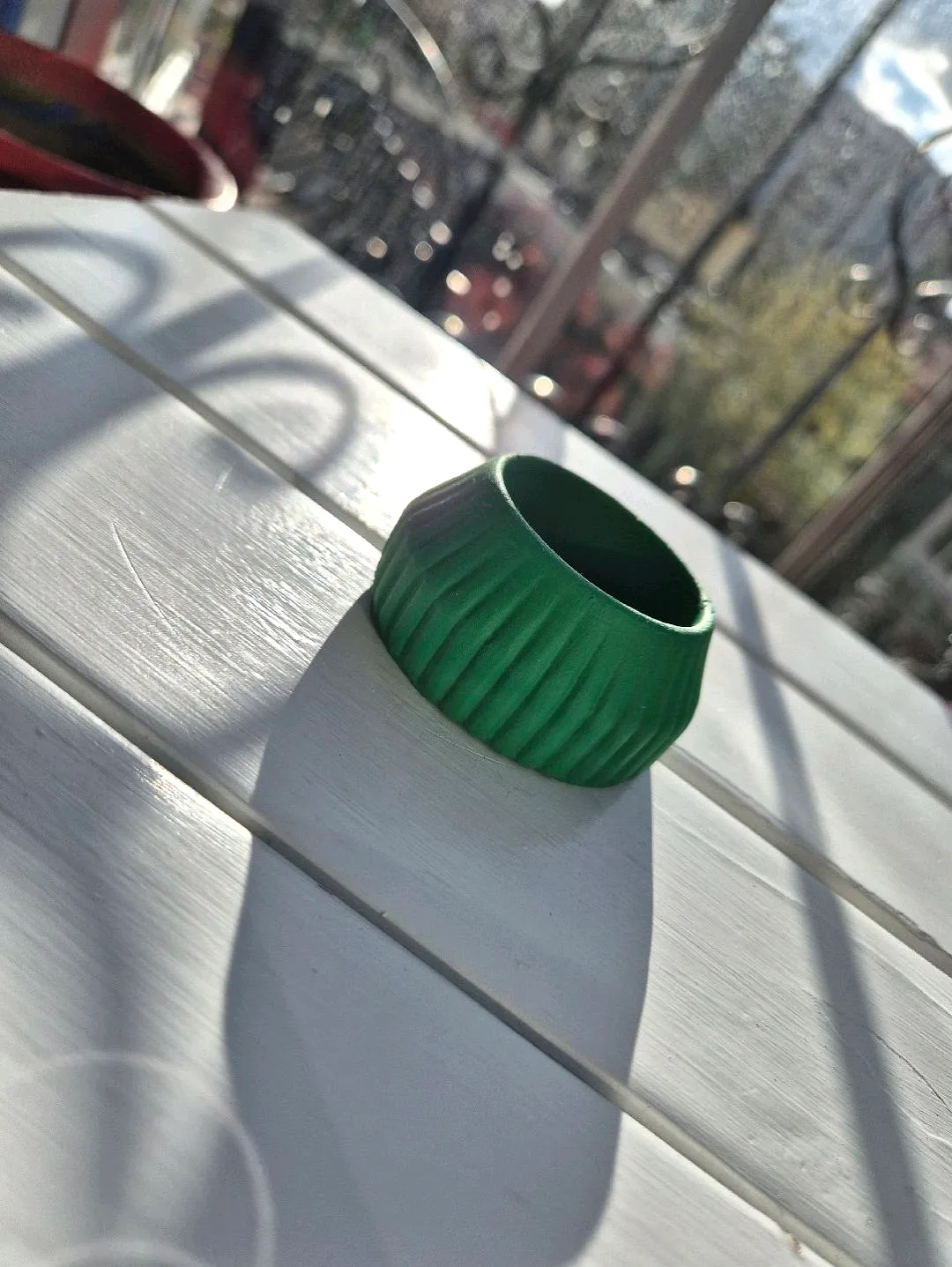 cizgili-kucuk-tealight-mumluk-yesil