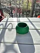cizgili-kucuk-tealight-mumluk-yesil