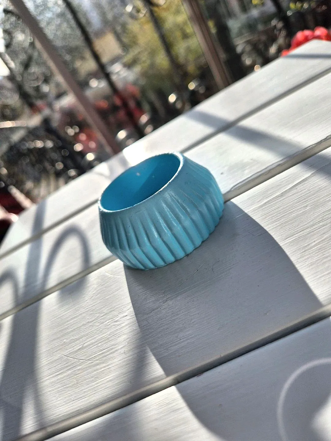 cizgili-kucuk-tealight-mumluk-mavi