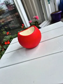Dekoratif Mum  Alev Kırmızısı