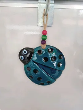 Seramik Uğur Böceği Turkuaz