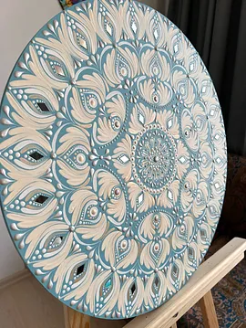 Santa Mandala 50 Cm  Mavi