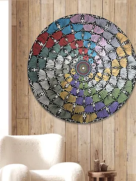 80 Cm Mandala Gökküşağı Çok Renkli