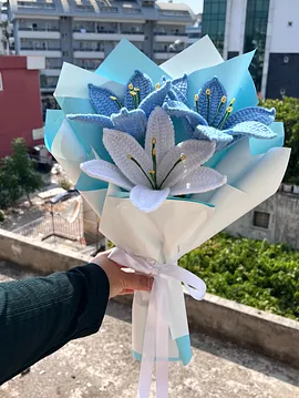 Zambak Buketi  Mavi