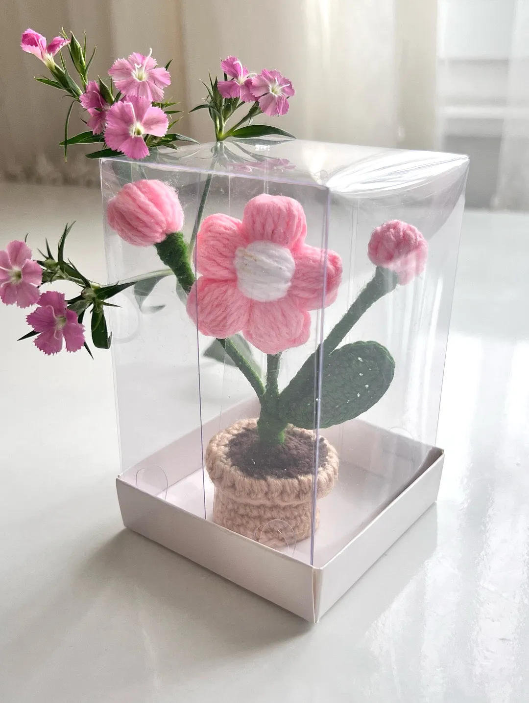 mini-puf-papatya-pembe