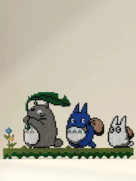 Totoro Duvar Seti Çok Renkli