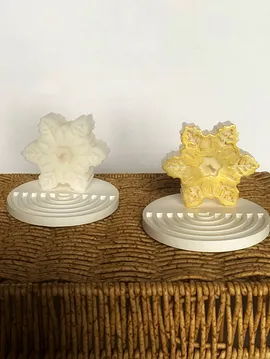 Countess Home Deco Alt Sunum Tabaklı Kartanesi Mum Seti Beyaz