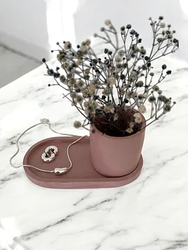 Countess Home Deco  Dekoratif Tepsi Ve Mumluk Kum Kahverengisi