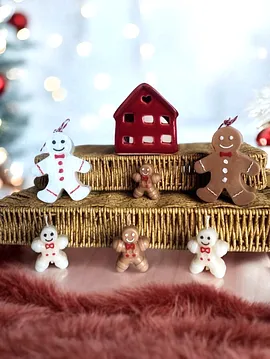 Countess Home Deco Gingerbread Ailesi Mum Seti Beyaz