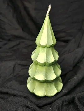 Çam Ağacı Büyük Mum - 15 Cm Yeşil