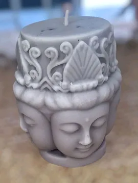 Buddha Heykel Mum Gri