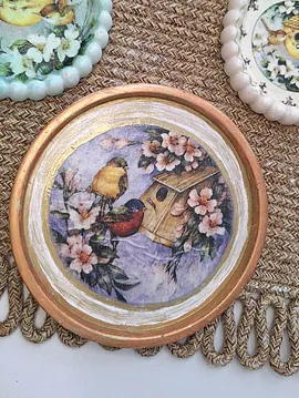 Desenli Dekoratif Tepsi Çok Renkli