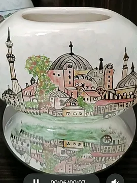 Şehr-i İstanbul Orta Boy Vazo Çok Renkli