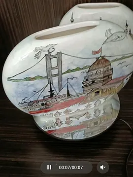 Keşf-i İstanbul Vazo Çok Renkli