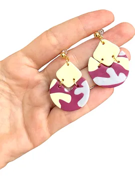 Sarı Pembe Küpe Pembe