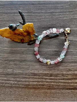 Rainbow Doğal Taş Bileklik Çok Renkli