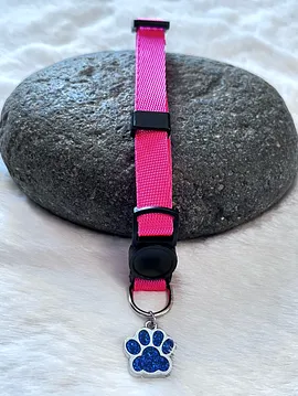 Kedi - Köpek Renkli Tasma Kolye Pembe 040
