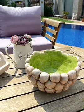 Dekoratif Seramik Saksı El Yapımı