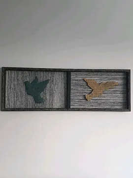 Zarif Kuş Detaylı Tablo Siyah