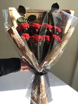 Aşk Buketi Koyu Kırmızı