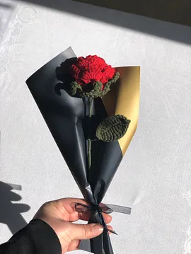 Tekli Açık Kırmızı Gül Kırmızı