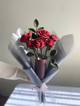 Bordo Gül Buketi 