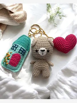 Amigurumi Çanta Charm & Anahtarlık Çok Renkli